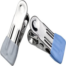 Portable Size 20Pcs Stainless Steel Sock Clips, Quality Material Heat-Proof Frost-Proof, Rubber Coating Protection for Hands & Clothes, Versatile Usag