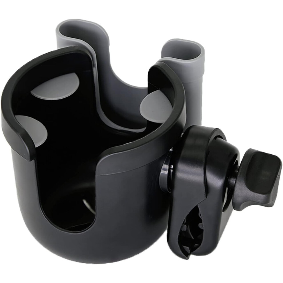 Adjustable Clamp Cup Holder, 360 Degrees Rotation for Optimal Use on Strollers, Bicycles, Wheelchairs, Shopping Carts, Kayaks, Lawnmowers, Treadmills
