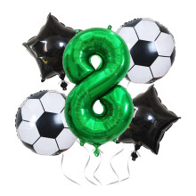 Décorations pour un premier anniversaire, thème sportif, ballons de football en aluminium de haute qualité, réutilisables, pour une fête sur le