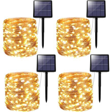 Outdoor Solar Lights Decor, Super Bright Waterproof 8 Modes LED String Lights, Solar Powered Auto On/Off Fairy Lights for Garden Tree Patio Wedding