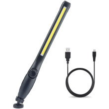 Instelbare helderheid werklamp, USB-oplaadbare LED-werklamp met magnetische voet, 360 graden draaibaar, haak voor handsfree gebruik, waterbestendig,