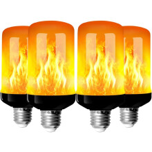 Ampoules à effet flamme sûres et durables, économes en énergie, 4 modes de scintillement avec effet flamme réaliste, capteur de gravité pour