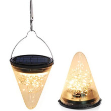Modos de iluminação: Flash lento, Flash rápido, Luz constante. Lanterna solar para exterior com estilo retrô clássico, ideal para jardim e