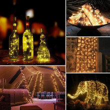 Solar Powered Fairy Lights, Waterproof String Lights with Memory Function, Battery Operated for Indoor Outdoor Decor, Silver Wire Twinkle Lights, 8