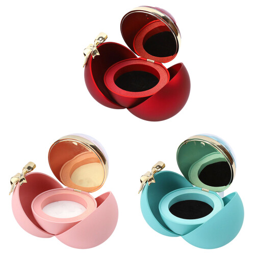 Delicate bloem hart ringen houder ringen container-cyaanblauw 1