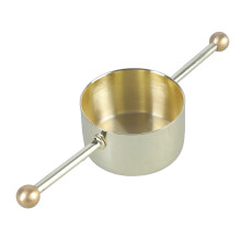 Pack of 2 Stainless Steel Jigger Portable Cocktail-Gold Plated