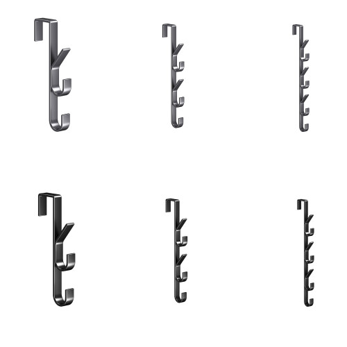Solution de rangement suspendue polyvalente sans perçage,-7 Noir 1