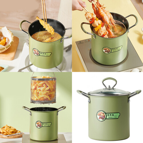 Efficient Heat Distribution Miniature Soup Pots-mocha green 2