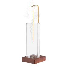 Elegant Glass Ashes Catcher Incenses Stick-Type A square bottom