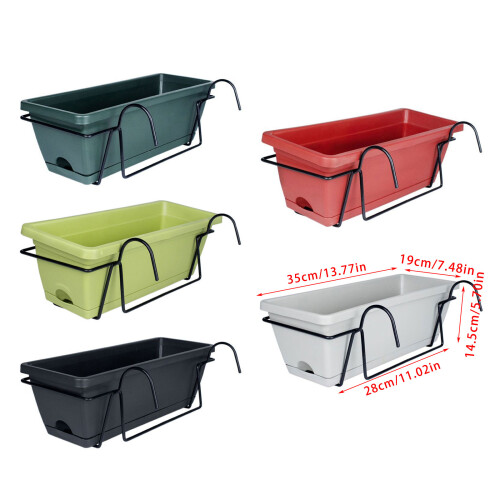 Multiple Color Plastic Planter With Tray-Light green basin pl 1
