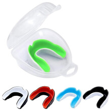 5 Packs Kids Youth Mouth Guard Football Mouth Guard, EVA Food Grade Material Mouthpiece with Portable Case Easy Install Ref: 8264