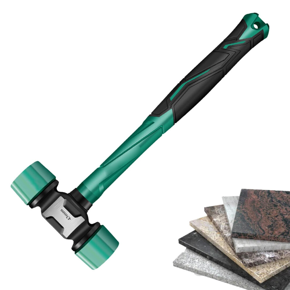 Rubber Hammer Nonslip Mallet Heavyduty Ergonomic Grip Doublesided 43Mm Portable Soft Mallet Dorm Bed Hammer 9187378667569