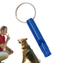 Dog Whistle to Stop Barking Aluminum Alloy Ultrasonic Recall Whistle Anti Bark Tool Lightweight Dog Training Aid Blue