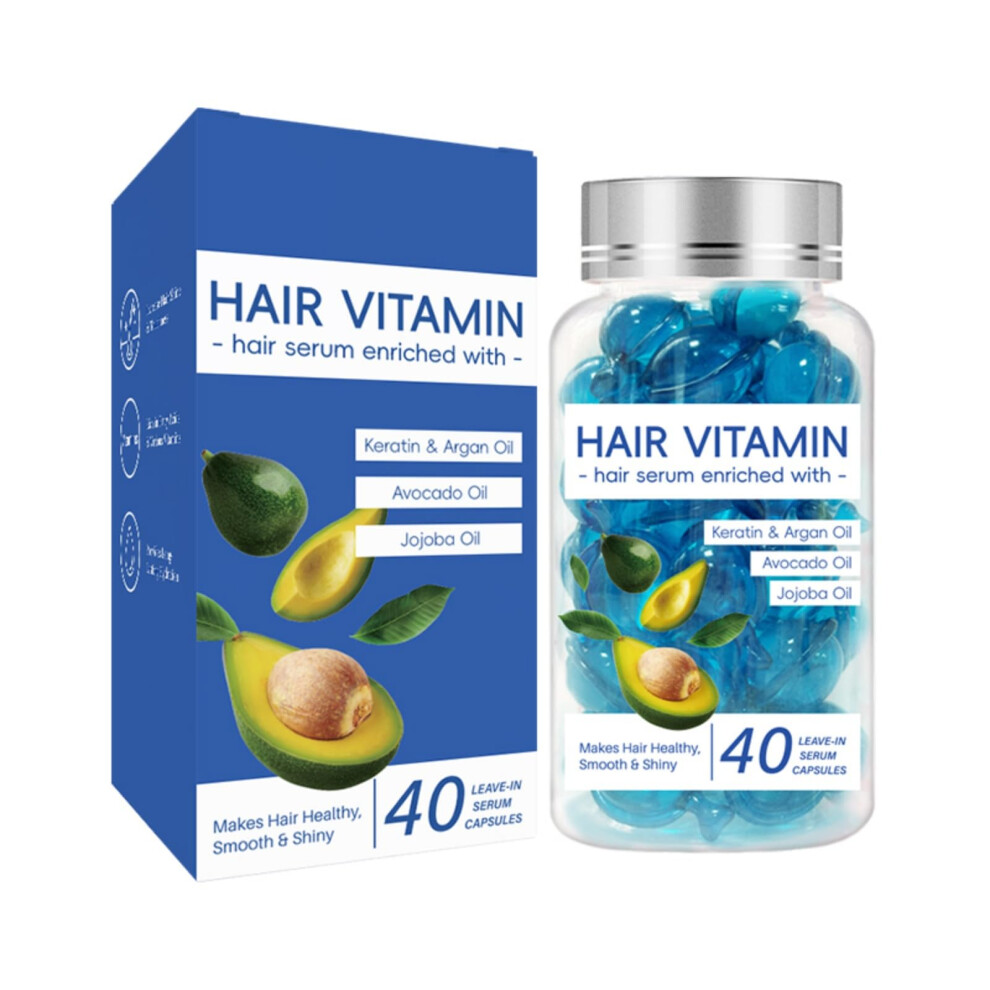 Hair Care Capsules 40Count Deep Conditioning Treatment With Hair Oil And Vitamin Serum For Dry Damaged Hair Frizz