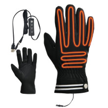 Electric Heated Gloves USBPowered With 3 Temperature Settings Waterproof Winter Gloves Touchscreen Compatible Outdoor