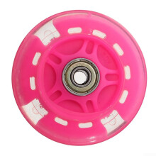 80mm Replacement Wheels For Scooters And Skates, 2 Pack, Pink With Flashing Lights