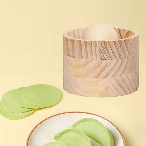 Wooden Dumpling Press and Wrapper Maker Tool,  Shape, Ergonomic Grip, Durable Build 2