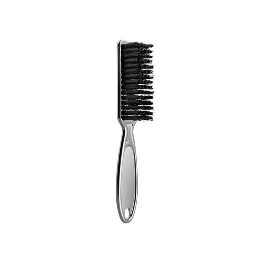 Silver Soft Hairbrush, Oil Head, Styling Comb, Male God, Back Head, Haircut, Neck, Beard Brush, Salon, Barber Tools (Silver)