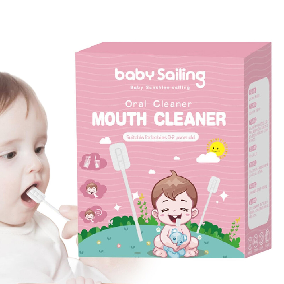 Baby Gauze Tongue Cleaner, Baby Tongue Cleaner, Soft Mouth Cleaning Pens, Flexible and Gentle Tongue Cleaner, Skim Gauze, Comfortable and Oral Packed