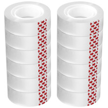 Transparent Tape Refills, Long Lasting Holding Power, 16 Pieces 3/4 X 1000 Inches, Clear Gift Wrapping Tape, Engineered for Home Office School Use