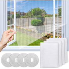 Innovative Magnetic Window Screen, Invisible Window Mesh With Nano Gel Adhesive For Quick DIY Installation, Adjustable Screen Fits Most Window Types I