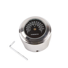 Anodisk oxidation styrtermometer, vandtæt måler giver nattesyn og nem installation, universel pasform til forskellige bilmodeller (7/8", 1"