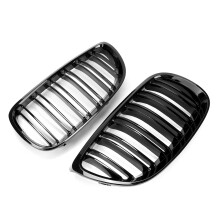 Aggiornamento look di lusso per BMW Serie 3, griglia anteriore a doppio rene in materiale resistente con texture nera lucida, facile da installare,
