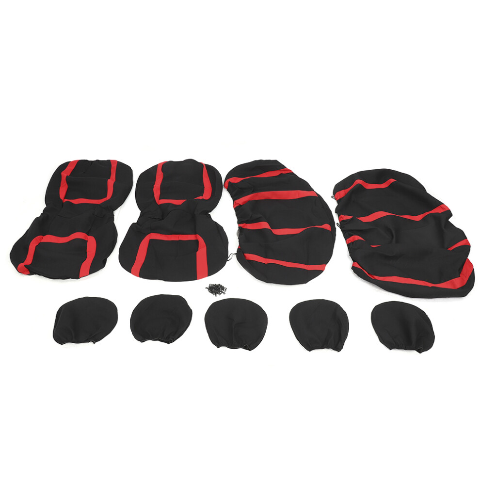 Easy Installation Car Seat Covers Set Machine Washable Split Bench Design With Heated Seat Compatible Stylish Design For Cars Suvs Trucks (9Pcs) 9190834838915