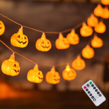 3D Jack-O-Lantern, energiebesparende Halloween decoratieve lichtslinger, op batterijen werkende pompoenversiering voor buiten, perfect voor Halloween