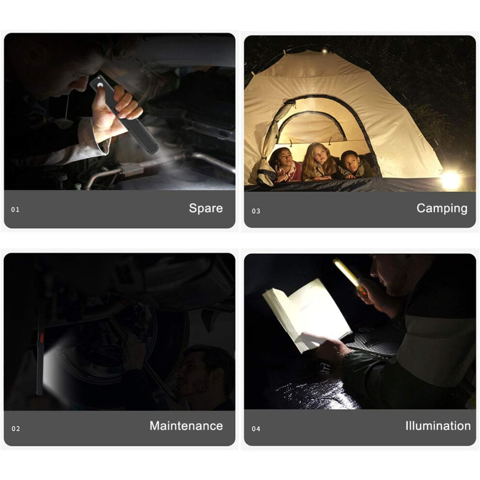 Magnetic Attachment Worklight, Versatile Lighting Modes With Cob Leds For Emergency & Camping Needs 9128293348508