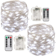 Twinkle Lights, Heat-Insulated Copper Wire Battery Operated String Lights With Remote Control For Indoor And Outdoor Decorations, Waterproof Fairy