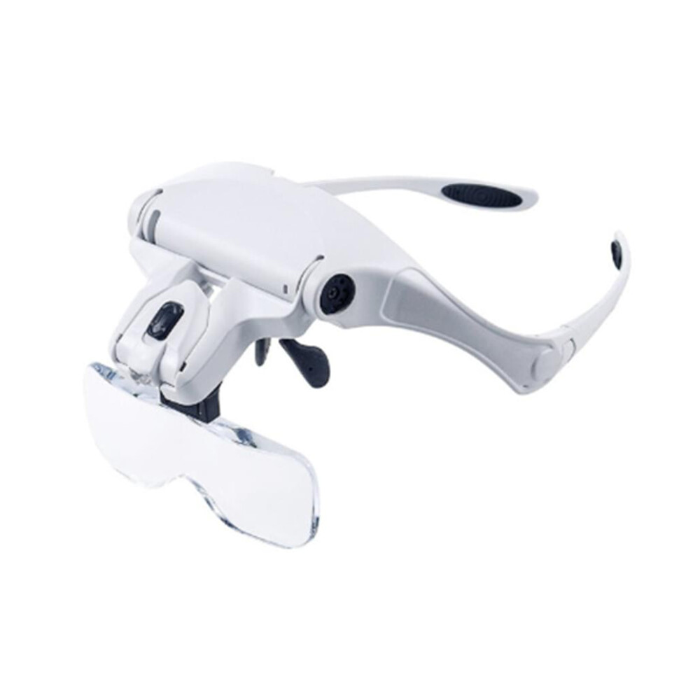 Light Helmet Magnifier With Led 5 Interchangeable Lenses For Hands-Free Magnification