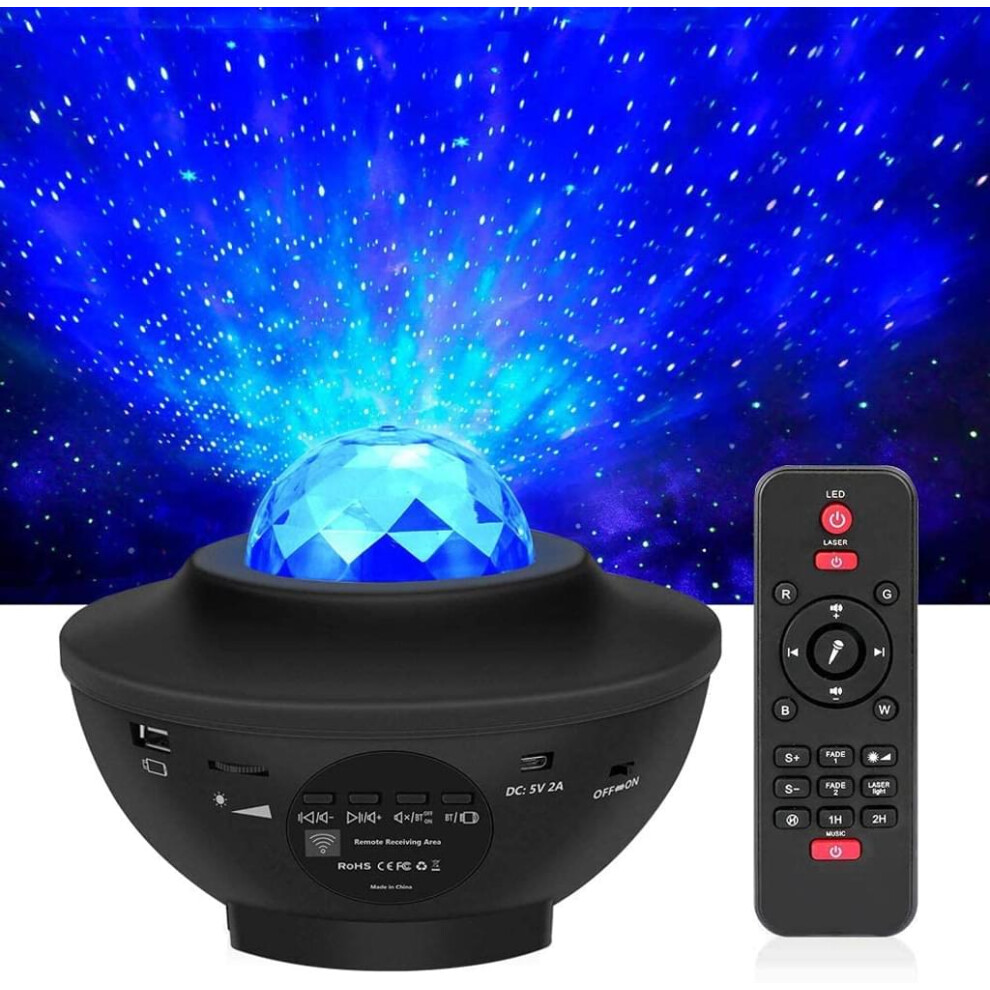 Starlight Symphony: Nebula Projection Galaxy Projector With Voice Control Â Bluetooth Speaker, Timer Function, And App Control For Party Effect In 9405630124415