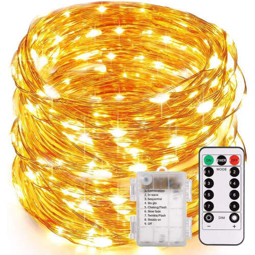 Fairy String Lights, 10M 100 Leds With Warm White Glow, Flexible Copper Wire For Creative Decorations 1