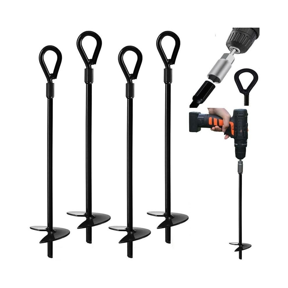 Effective Earth Anchor, Multi-Purpose Heavy Duty Ground Anchors For Outdoor Stability, Solid Steel Won't Move Even In Strong Winds, Rust Resistant 9441426939351