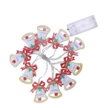Decorazioni natalizie a stringa, 10 luci a LED bianco caldo con funzione timer - Lampada romantica con motivi traforati per albero di Natale e interni