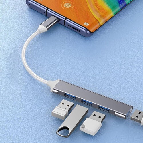 USB Multiport Adapter 4Port USB 3.0 Hub Splitter Extension For Laptop, Audio, Printer, Game Controller, Flash Drive 1
