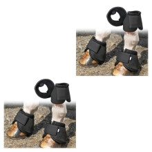 Shock Absorbing Long Lasting Horse Bell For Equestrian Gear Black Size M 2Pack