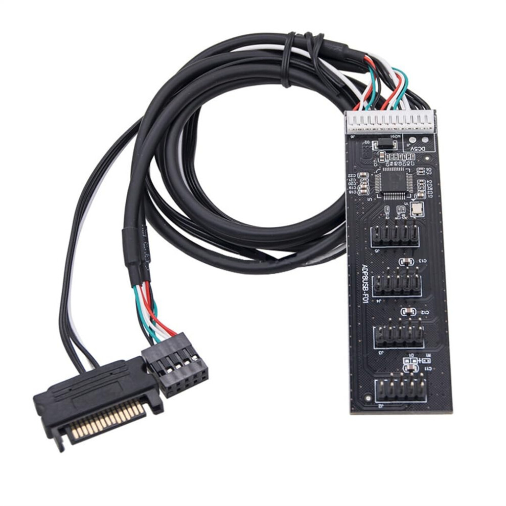 Usb 2.0 Header Splitter 9Pin To 4 Ports Hub Adapter With Ide Power For Pc Motherboard Expansion 9382693372956