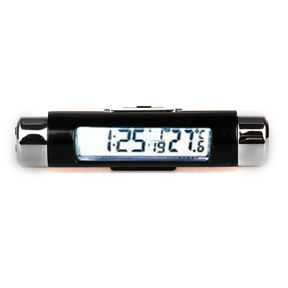 Lcd Display Digital Car Clock Temperature Meter Gauges With Backlights, 12V Vehicle Dashboard Monitor 9412369122728