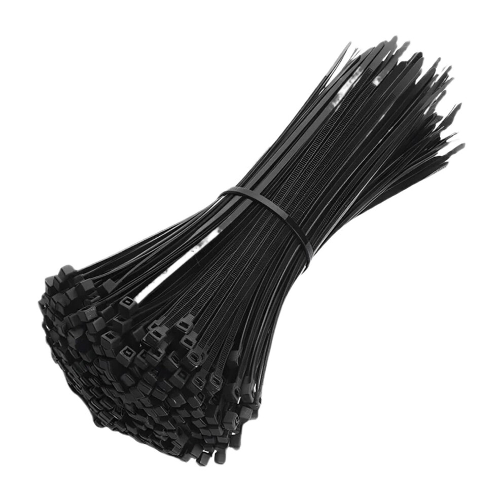 Assortment Of Cable Ties, Adjustable, Selflocking, Reusable Nylon, Black, 3X100mm 9365049859479