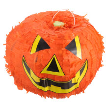Halloween Pumpkin Piñata Filled with Candies, Creative Party Decoration for Kids' Birthday, Halloween