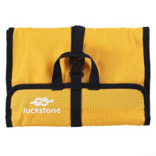 Rock Climbing Gear Organizer Bag 420D Oxford Cloth With Hanging Loops Zipper Mesh Pockets Carabiner Storage Yellow