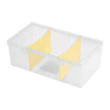 Rechteckiger stapelbarer PP-Beauty-Organizer mit Deckel, 500 ml