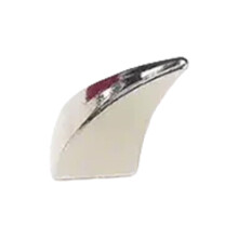 10Pieces Horn Shape Alloy Studs with Screws 17.5mm-silver S