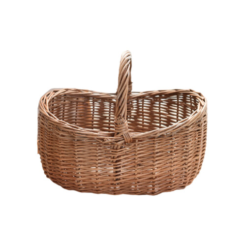 Multipurpose Sturdy Wicker Fruit Basket Portable-Unlined