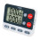 Kitchen Double Channel Timer with Adjustable Alarm and Large 1