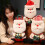 Santa Plush Doll Holding Gift Box Unique-red striped model 3