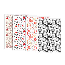 4Pcs Love Heart Transfer Paper Clay Transfer Paper-YH93949596