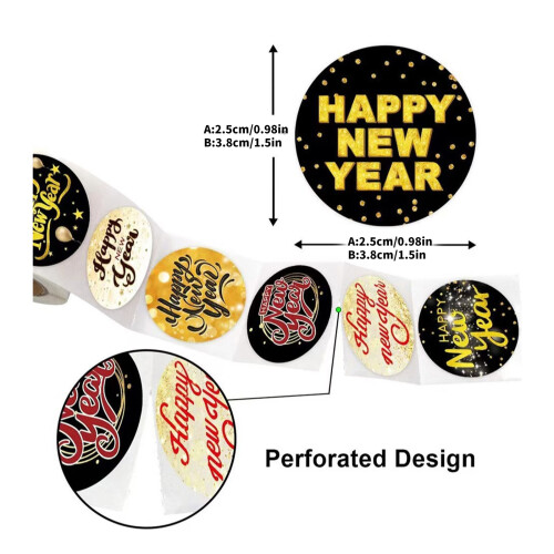 Christmas Wrapping Labels Self-Adhesive Labels for-2.5cm 2